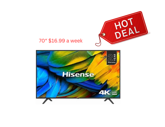 Hisense 70" 4K UHD Smart tv $675.00 90 Day Same as Cash