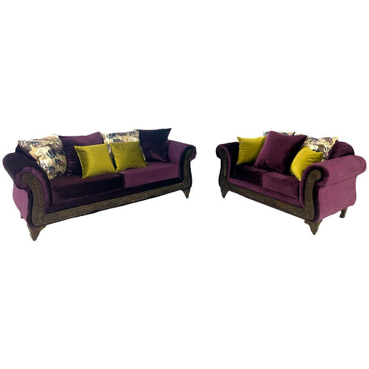 Purple Cleo Sofa and Loveseat $1581.00 *90 Day Same as Cash