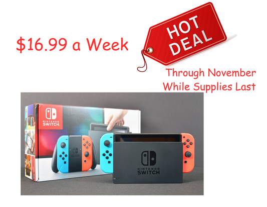 Nintendo Switch OLED $16.99 a week (while supplies last)